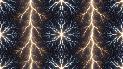 Poster - Abstract lightning kaleidoscope pattern