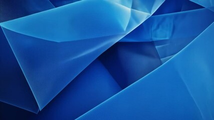 Poster - abstract blue geometric: a striking artistic composition of geometric shapes and shadows, rendered i
