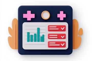 Poster - Data visualization dashboard business analysis graphic design digital workspace informative view modern concept