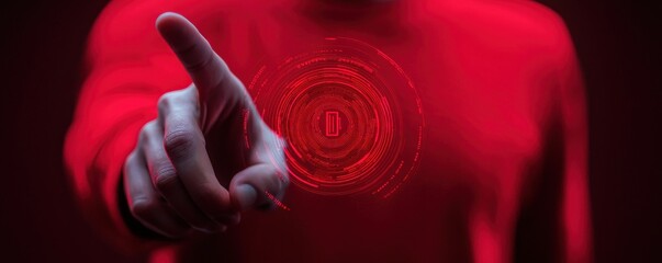 Poster - Engaging digital interaction futuristic environment technology concept close-up view user experience enhancement