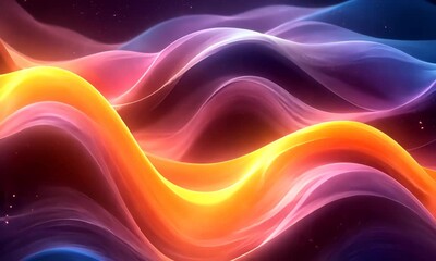 Poster - Energetic Colorful Liquid Wave Motion Background for Visual Effects and Design