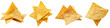 © Naem - Set of a tortilla chip triangle, isolated on a transparent background.