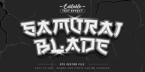 Poster - Samurai blade editable text effect.