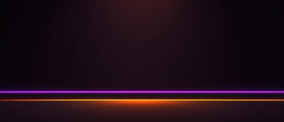 Poster - abstract dark background with vibrant purple and orange neon lines, creating a modern and futuristic