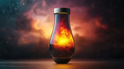 Fototapete - A sentient lava lamp floating through space searching for the meaning of life