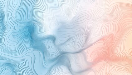 Wall Mural - abstract, flowing lines in cool colors. soft, wavy lines create a dynamic, ethereal visual experienc