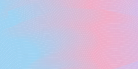 Poster - Abstract gradient pastel color with white wavy lines background. Suitable for website