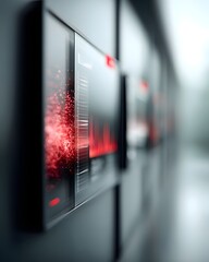 Poster - a futuristic ai-powered analysis system, neural networks scanning big data, digital graphs and analy
