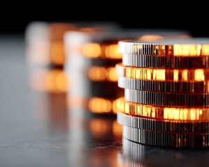 Poster - tokenization process in ai, futuristic digital tokens floating in a glowing cyber environment, data 