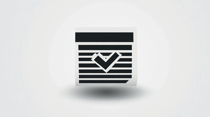 Poster - Check mark on sticky note illustration for task management and reminders on white background isolated 100