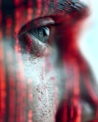 Poster - A futuristic AI-powered analysis system, neural networks scanning big data, digital graphs and analytics floating in a cybernetic environment, deep cyber aesthetic, ultra-detailed rendering