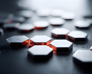 Poster - tokenization process in ai, futuristic digital tokens floating in a glowing cyber environment, data 