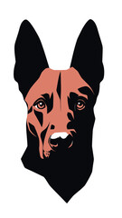 Poster - Belgian Malinois Minimalist SVG Vector Illustration for Modern Design Projects