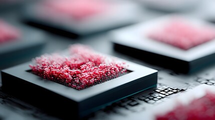 Poster - ai efficiency at work, ultra-fast computing processors with glowing neural connections, high-perform