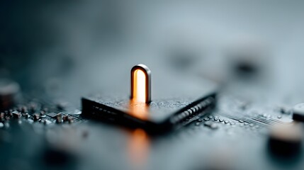 Poster - tokenization and secure data in ai, glowing blockchain-inspired circuits, futuristic encryption algo