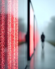 Poster - large language model interface with real-time computation analytics, glowing processors, algorithmic