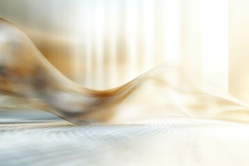 Poster - Elegant curved form illuminated by soft light in a serene indoor setting at morning