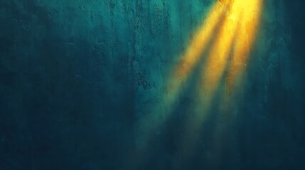 Aufkleber - Deep Teal Surface with Golden Rays