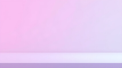 Fototapete - Empty Pink Studio Background with a Product Display Area