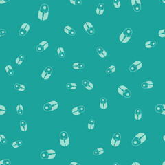 Poster - green computer mouse icon isolated seamless pattern on green background. optical with wheel symbol. 