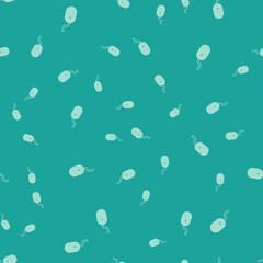Poster - green computer mouse icon isolated seamless pattern on green background. optical with wheel symbol. 