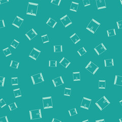 Poster - Green Envelope icon isolated seamless pattern on green background. Received message concept. New, email incoming message, sms. Mail delivery service. Vector