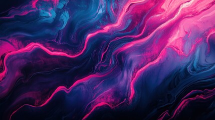 Poster - A vibrant abstract image featuring swirling patterns of blue, pink, and purple, creating a fluid and dynamic visual experience.