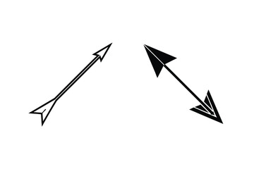 Poster - Two Arrows Pointing Different Directions In Black And White Simple Design