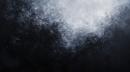Poster - An abstract painting featuring a blend of dark and light shades, creating a moody atmosphere with textured strokes.