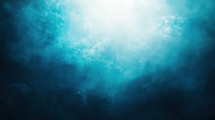 Poster - A serene, abstract representation of light filtering through water, creating a calming blue atmosphere with soft textures.