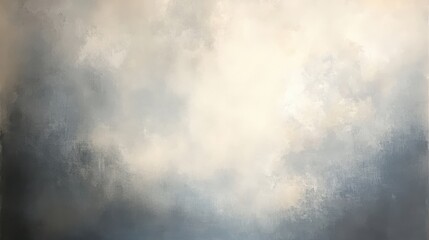 Poster - A serene abstract painting featuring soft, muted colors blending from dark to light, evoking a calm and tranquil atmosphere.