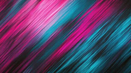 Poster - A vibrant abstract design featuring dynamic streaks of pink and teal on a dark background, creating a striking visual effect.