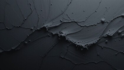 Poster - Dynamic flow of black liquid art abstract studio digital content minimalist environment close-up view creativity and texture exploration