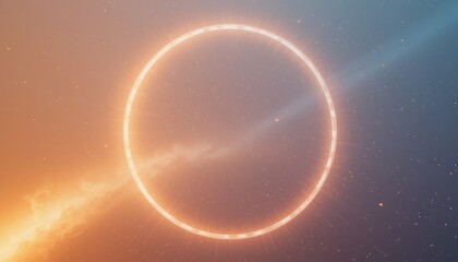 Poster - Solar eclipse phenomenon outer space digital art cosmic environment abstract viewpoint celestial concept for seo impact