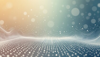 Poster - Dynamic particles creating abstract waves digital space visual artwork futuristic environment aerial view technology concept
