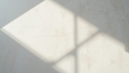 Poster - Shadow patterns creating artistic effects on wall indoor space abstract photography natural light top-down view minimalist concept