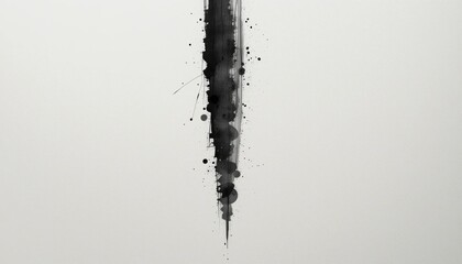 Poster - Abstract black ink splash action creative studio digital artwork minimalist environment top-down view modern aesthetic for artistic expression