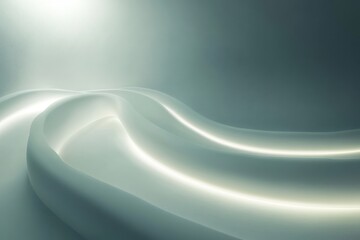 Poster - Soft curves of light and shadow create a tranquil atmosphere in modern interior design