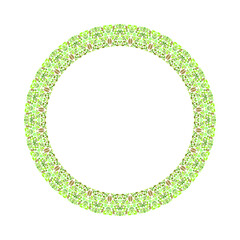 Poster - Floral wreath - abstract circular vector design element on white background