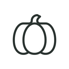 Poster - Pumpkin line icon, fresh vegetable pumpkin vector symbol with editable stroke