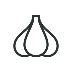 Poster - Garlic line icon, garlic head vector symbol with editable stroke