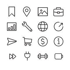 Poster - Icon Set: Minimalist design showcasing a cohesive set of icons for diverse applications, rendered with clean lines and versatile visual appeal. 