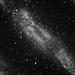 Wall Mural - starlit galaxy in monochrome