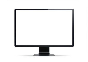 Wall Mural - A monitor with blank screen isolated on white background