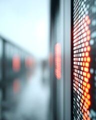 Poster - large language model interface with real-time computation analytics, glowing processors, algorithmic