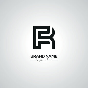 Creative FR RF Lettermark Logo Design for Corporate Branding.