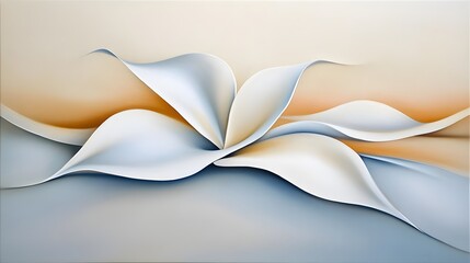 Aufkleber - Surreal abstract art of glowing accents contemporary gallery digital painting minimalist environment aesthetic viewpoint