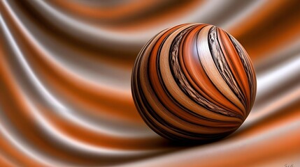 Poster - Glowing wooden sphere artwork digital artwork surreal environment artistic viewpoint