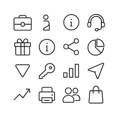 Poster - Versatile Icons: A collection of modern, minimalist icons designed for seamless integration in web and print media, offering versatile options for various applications. 