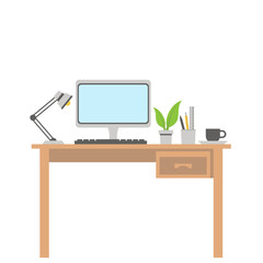 minimalist workspace desk illustration